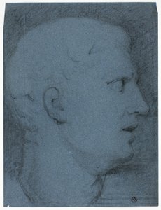 Profile of Head after a Cast (recto and verso) by George Henry Harlow