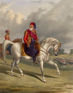 Portrait of Ibrahim Pasha of Egypt (1789-1848) - Engraving by George Henry Laporte (1799-1873) - 1846 - Private Collection by George Henry Laporte