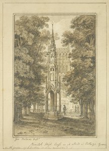 Bristol High Cross as it stood in College Green in 1763 by George Holmes