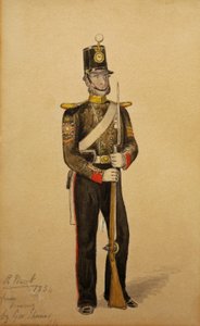 Colour Sergeant of the Royal Marine Artillery, 1854 by George Housman Thomas