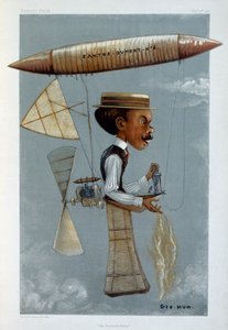 Alberto Santos-Dumont and his airship, 1901 by George Hum