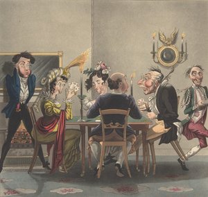 A Real Rubber! At Whist, ca. 1825 by George Hunt