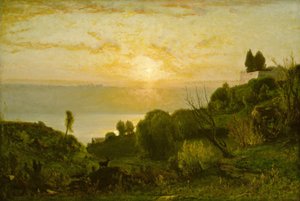 Lake Albano, Sunset, c. 1874 by George Inness