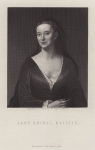 Lady Grizel Baillie, Scottish songwriter (engraving)