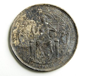 Trial cast for a coin by George James Frampton