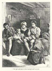 Illustration for The Traveller by George John Pinwell