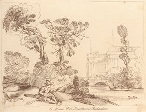 Landscape with Seated Man