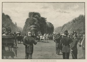 The London Season: In Hyde Park, waiting for the Shahzada by George L. Seymour