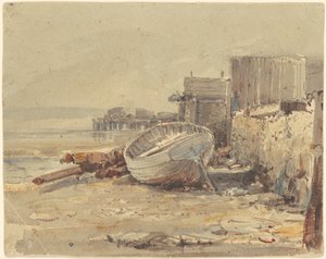 Beached Vessel, c.1880 by George Loring Brown