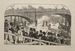 The Living Stream at London Bridge - Under the Bridge, 1863 by George Louis Palmella Busson Du Maurier