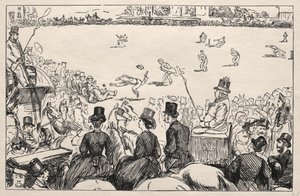 University Cricket Match at Lords by George Louis Palmella Busson Du Maurier
