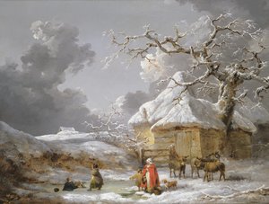 A Fall on the Ice by George Morland