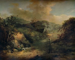 A Hillside with Tramps Reposing by George Morland