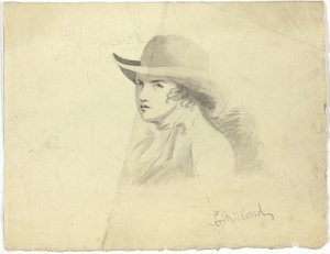 Bust of Youth Wearing Hat; Angel Head by George Morland