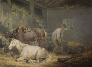 Horses in a Stable