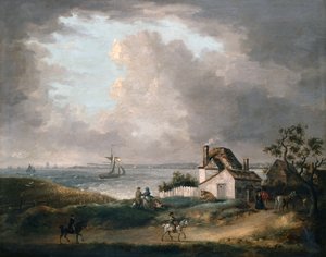 Weymouth Bay with a Distant View of the Harbour and Portland Bill by George Morland