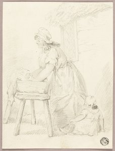 Woman Washing Clothes by George Morland