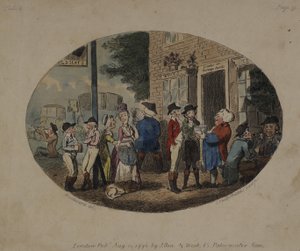 Old Hats Tavern, Uxbridge, 1796 by George Moutard Woodward