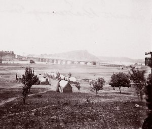Bridge Builders Camp opposite Chattanooga by George N. Barnard