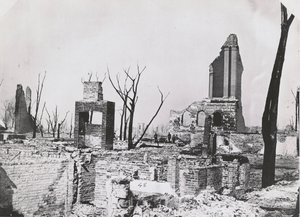 Ruins of the Chicago Historical Society building after the Great Chicago Fire, 1871