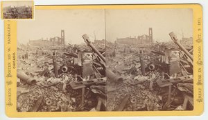 Stereograph of the Ruins of the Mammoth Store of Field & Leiter After the Chicago Fire of 1871, 1871