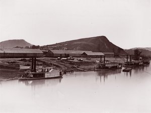 Tennessee River at Chattanooga and Lookout Mountain Spur, ca. 1864 by George N. Barnard