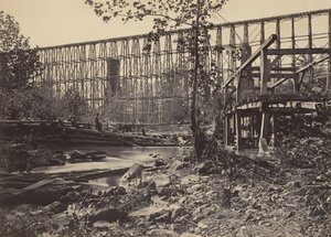 Trestle Bridge at Whiteside by George N. Barnard