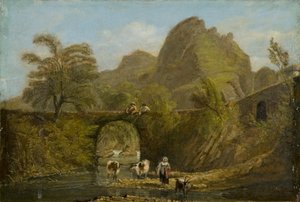 Dynas Rock and Bridge by George Orleans De La Motte