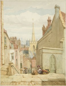 Queen Street [later Christmas Steps] by George Orleans Delamotte
