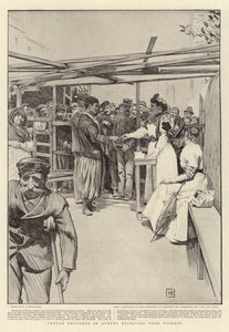Cretan Refugees in Athens Receiving Food Tickets