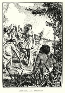 Odyssey: Nausicaa and Odysseus by George Percy Jacomb Hood