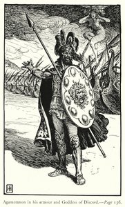The Iliad: Agamemnon in His Armour and Goddess of Discord by George Percy Jacomb Hood