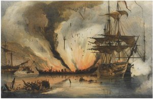 The Naval Battle of Navarino on 20 October 1827 by George Philip Reinagle
