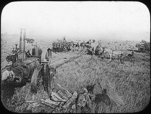 Harvest Scene on the North American Prairies, Late 19th or Early 20th Century by George Philip and Son Ltd