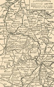 Map to Illustrate the Battle of the Somme by George Philip and Son Ltd
