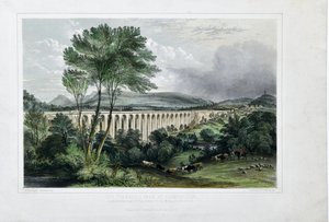 Dee Viaduct - Vale of Llangollen by George Pickering