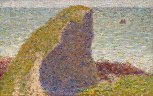 Le Bec du Hoc, Grandcamp Study, 1885 by George Pierre Seurat