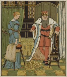Illustration for Rumpelstiltskin by The Brothers Grimm by George R. Halkett