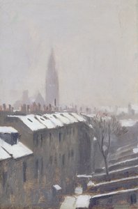 Duke Street under Snow, Edinburgh, 1870 by George Reid
