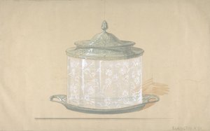 Design for a Glass Box with a Silver Base and Cover, 1820-65 by George Richards Elkington