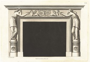 A New Collection of Chimney Pieces, Ornamented to the Style of the Etruscan, Greek and Roman Architecture; Containing Thirty Six Designs Suitable to the Most Elegant Range of Apartments by George Richardson