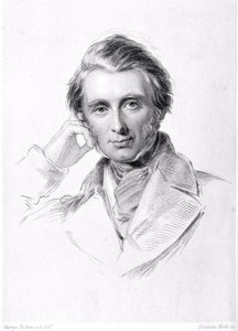 Portrait of John Ruskin Engraved by Francis Holl by George Richmond