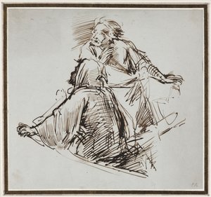 Two Male Figures by George Richmond