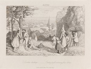 Returning From Labor, Havre, c.1821 by George Robert Lewis