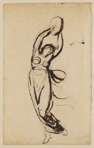 A Nymph Dancing with a Tambourine by George Romney