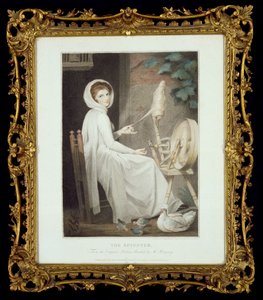 The Spinner (engraved by Thomas Cheesman, after G. Romney, published by John and Josiah Boydell) by George Romney