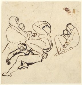 Figure Studies of Women and Children Suffering by George Romney