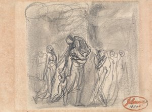 Fleeing Group of Figures by George Romney