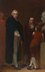 John Flaxman Modeling the Bust of William Hayley by George Romney