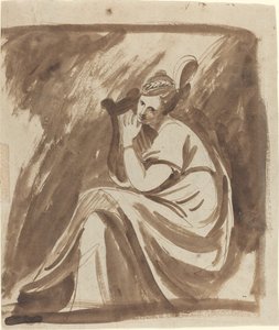 Lady Hamilton Playing a Lyre by George Romney